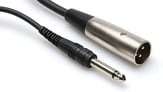 MICROPHONE CABLE 20 FT MALE XLR TO QUARTER INCH MALE JACK